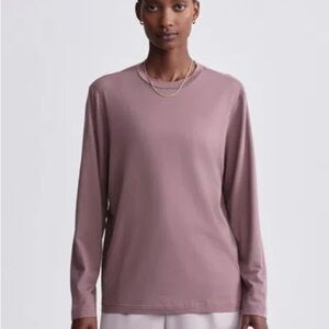 Varley Mauve Boyfriend Long Sleeve Shirt Top EUC Size Small